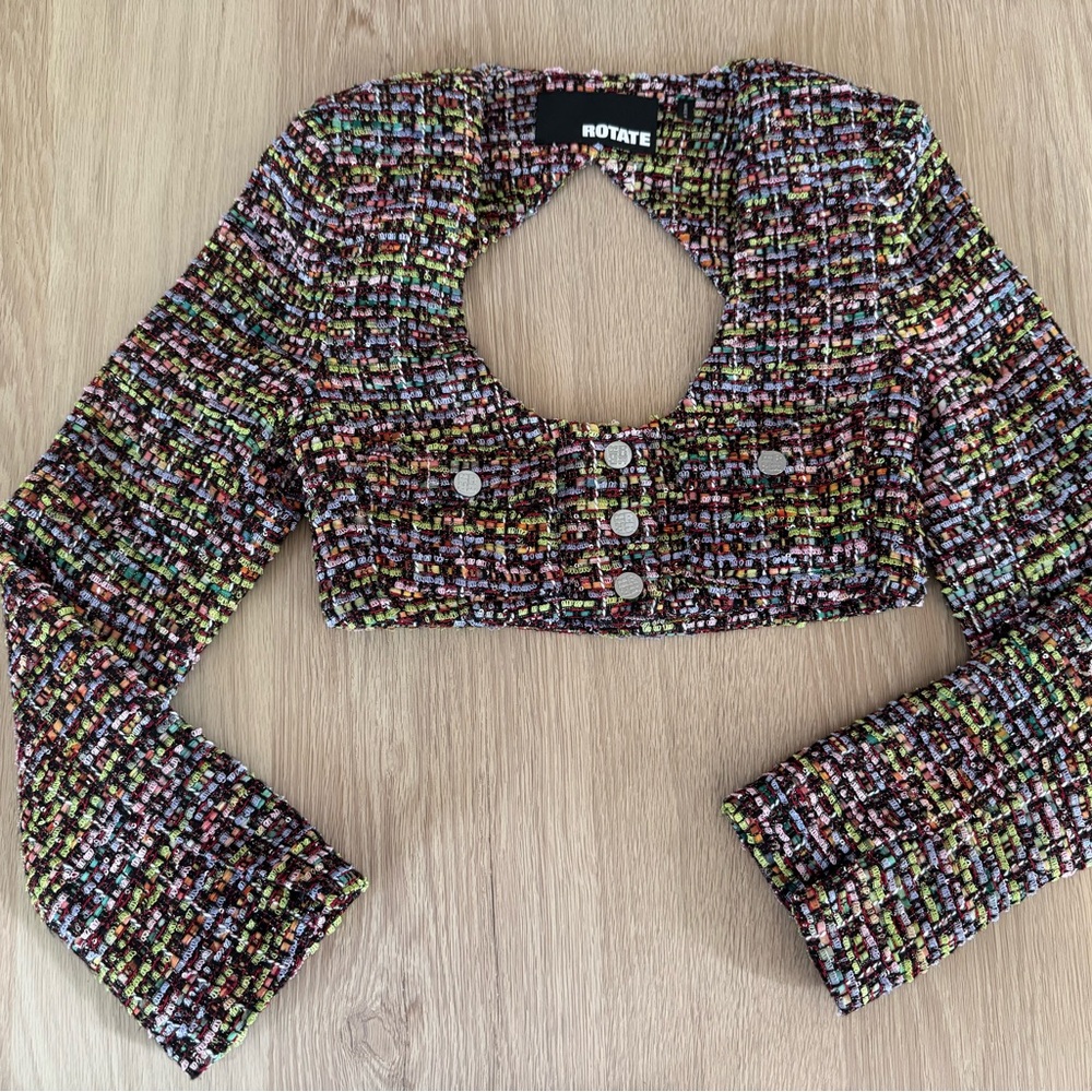 Rotate Multicolor Tweed Women's Top